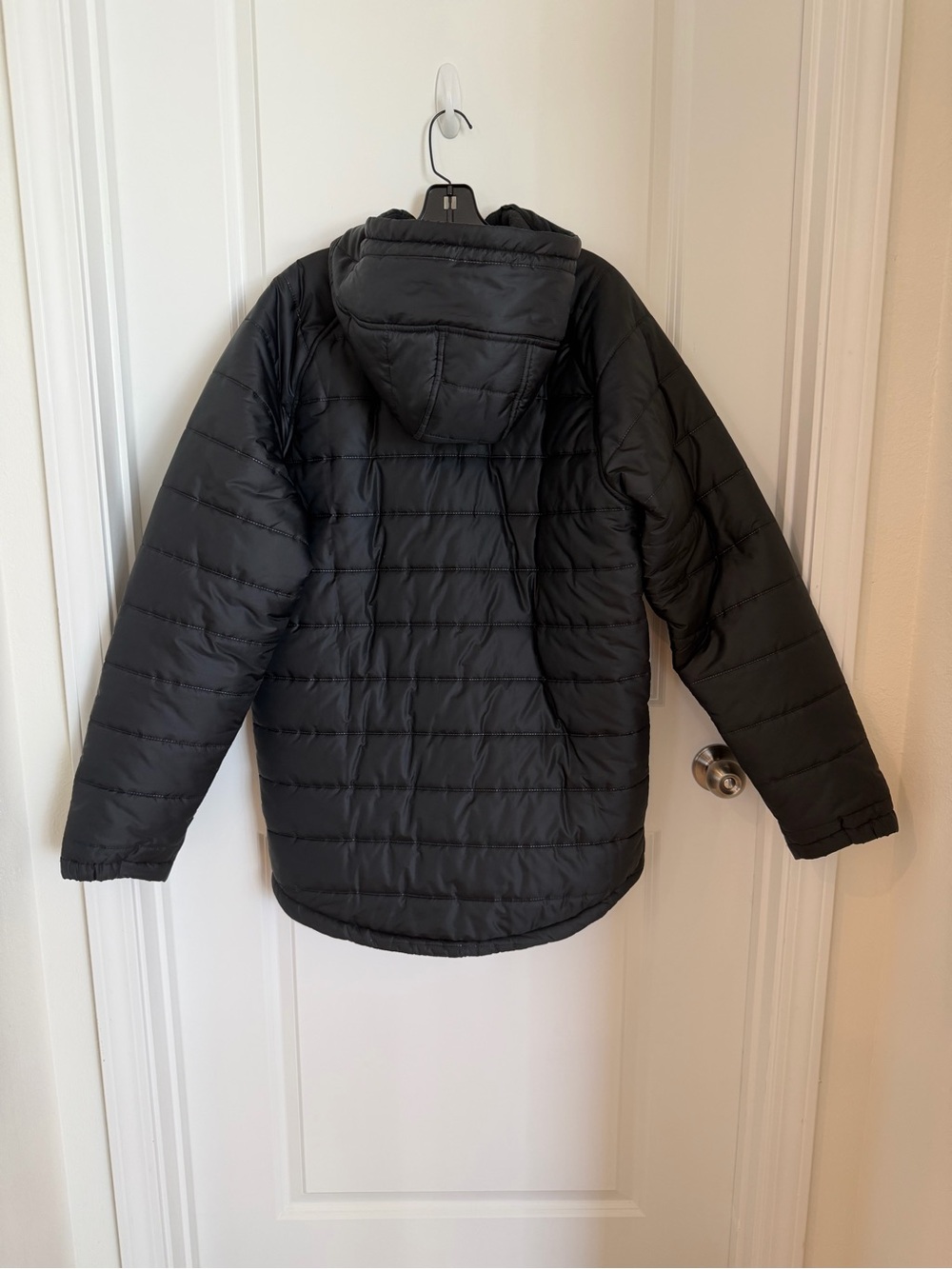 Hurley Black Quilted Hooded Puffer Jacket - Picture 3 of 13